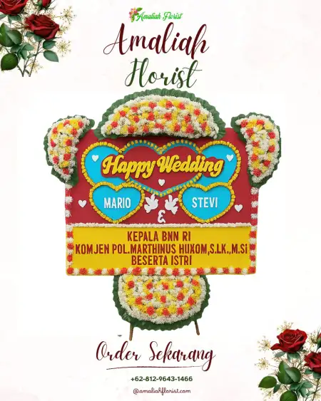 Papan Bunga Pernikahan Taman Asri